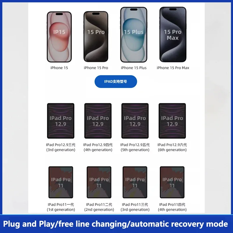 OSS W235 Automatic Recovery Mode Flash Cable for IPhone 15 Series Online Update Data Transfer Charging Flash Phone Repair Tool