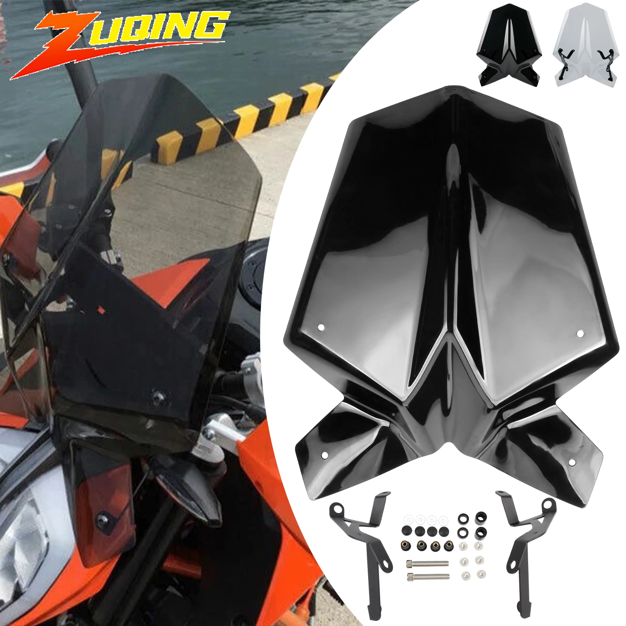 

For KTM 125 200 390 DUKE Motorcycle Windshield PC Plastic Wind Deflector 2017 2018 2019 2020 2021 2022 Street Bike Windscreen