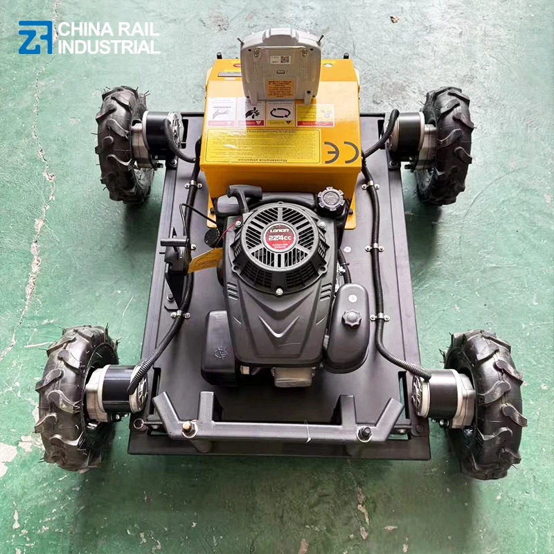 

Small Wheeled Lawn Mower with Intelligent Remote Control and Adjustable Cutting Disc Height, Farm Garden Orchard Universal