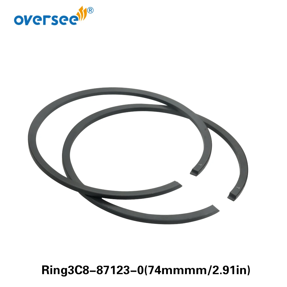 3C8-87123-0 Piston Ring STD For Tohatsu 40HP 50HP 2 Stroke Outboard Engine 3C8871230M 3C8-87123