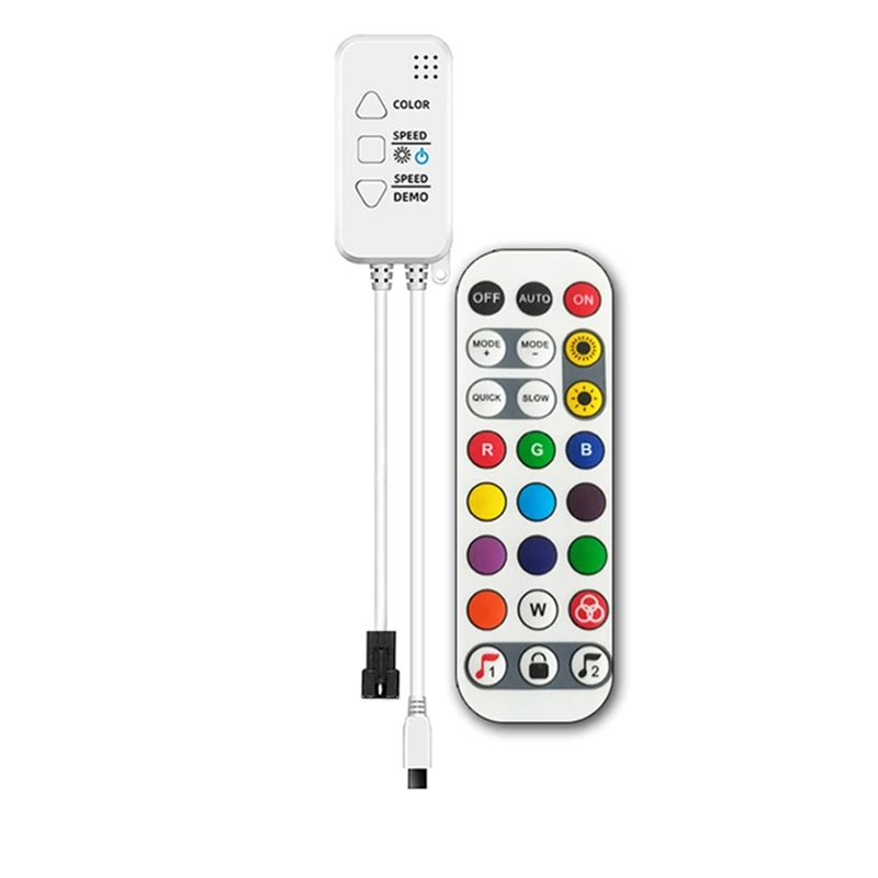 TUYA Addressable Controller With 24Keys Remote Control For RGBIC Smartlife RGBIC LED Strip Controller Chase Effect-A36G