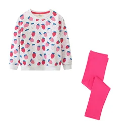 Jumping Meters 2 Pcs Sweatshirts + Leggings Children's Clothing Sets For Autumn Winter Suit Kids Outfits Long Sleeve Sets Outfit
