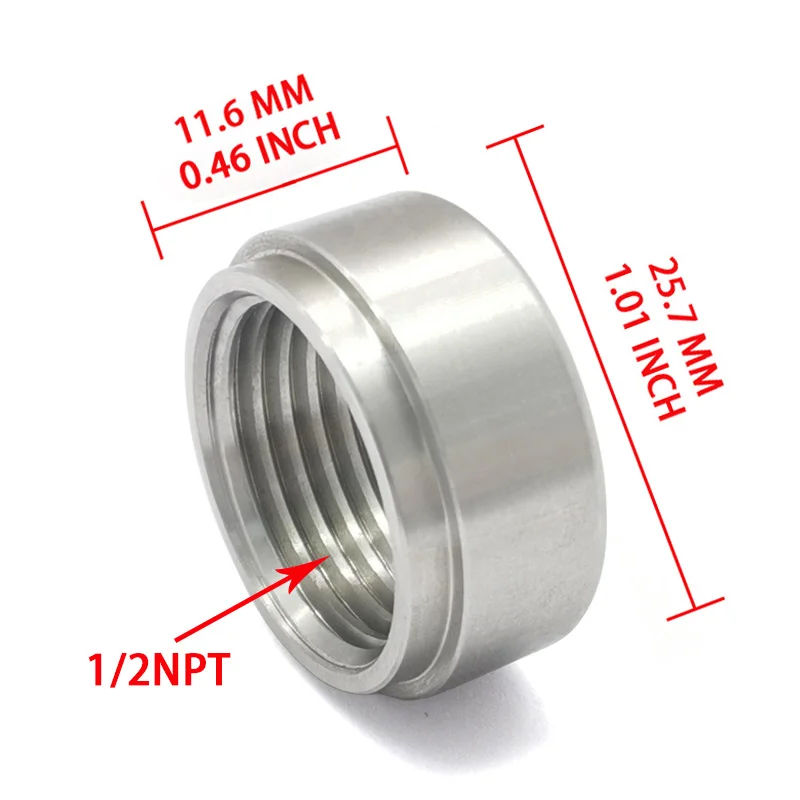 Stainless Steel 1/2NPT 1/4NPT 1/8NPT 3/4NPT 3/8NPT Female Threaded Stepped Weld Bung Metric Fitting Car Spare Parts