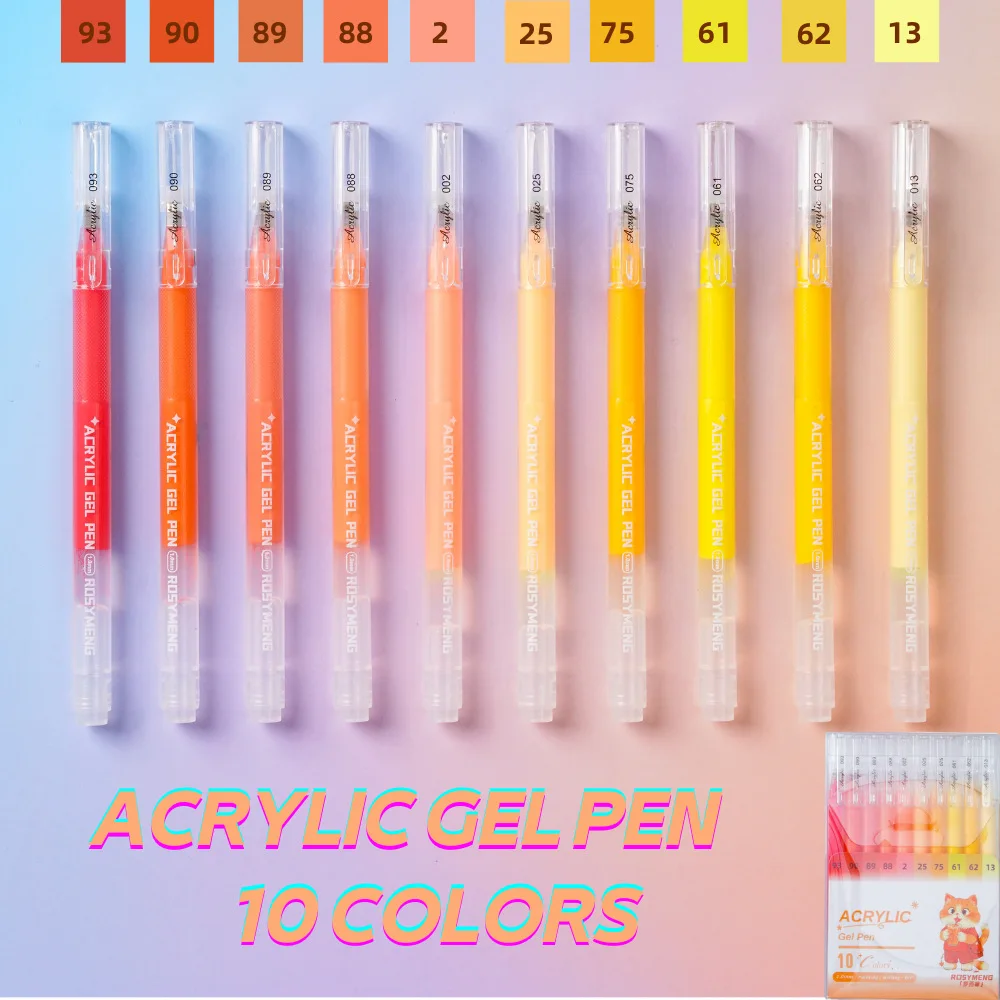 ROSYMENG 10/160 Kleuren Gelpennen, Acrylverf Handboek Pen Set, Multicolor Neutrale Pen, Schrijf- en Tekenmarkers voor Studenten