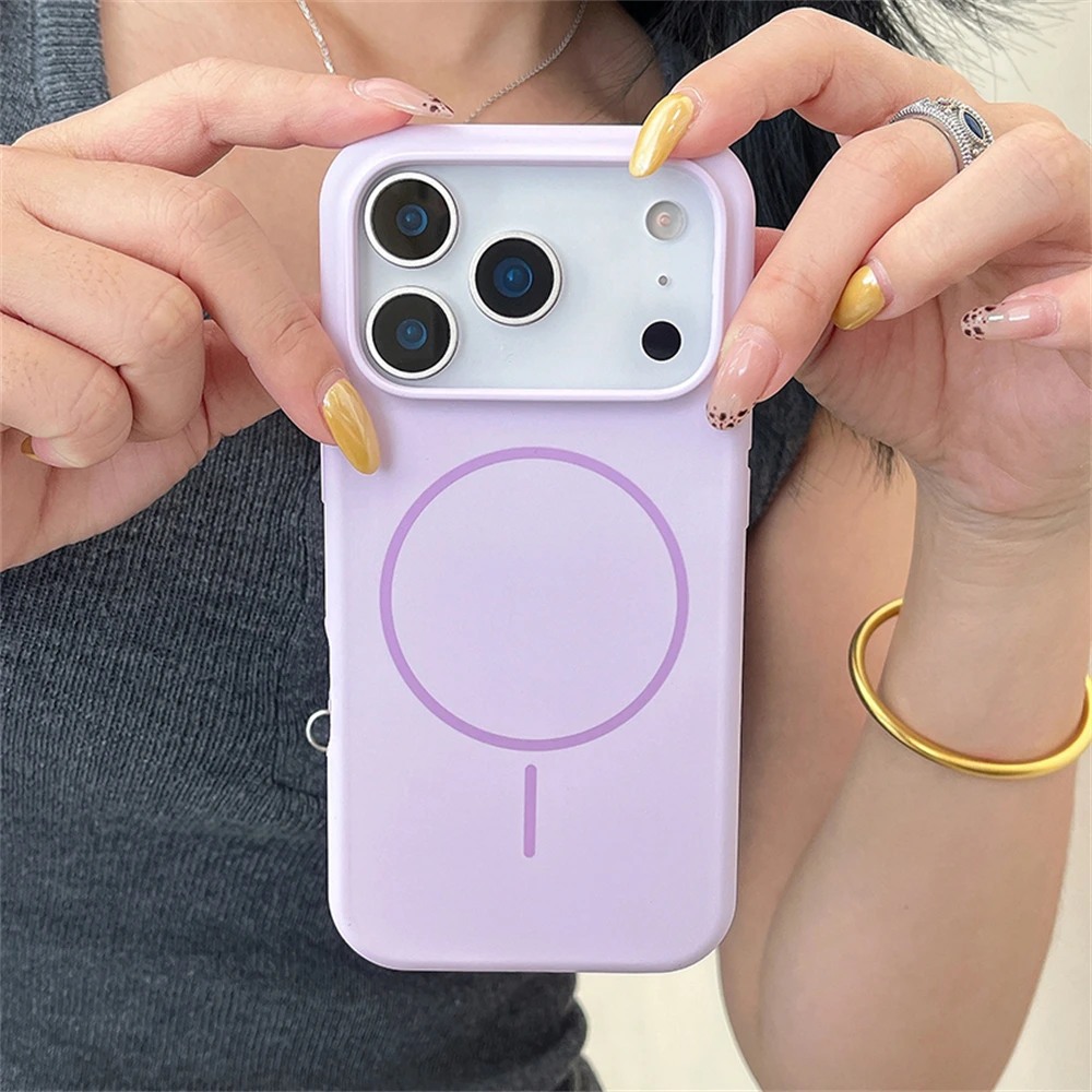 Liquid Silicone Matte Solid Case for iPhone 17 Air 16 15 14 Plus 13 12 Pro Max for Magsafe Wireless Charging Shockproof Cover