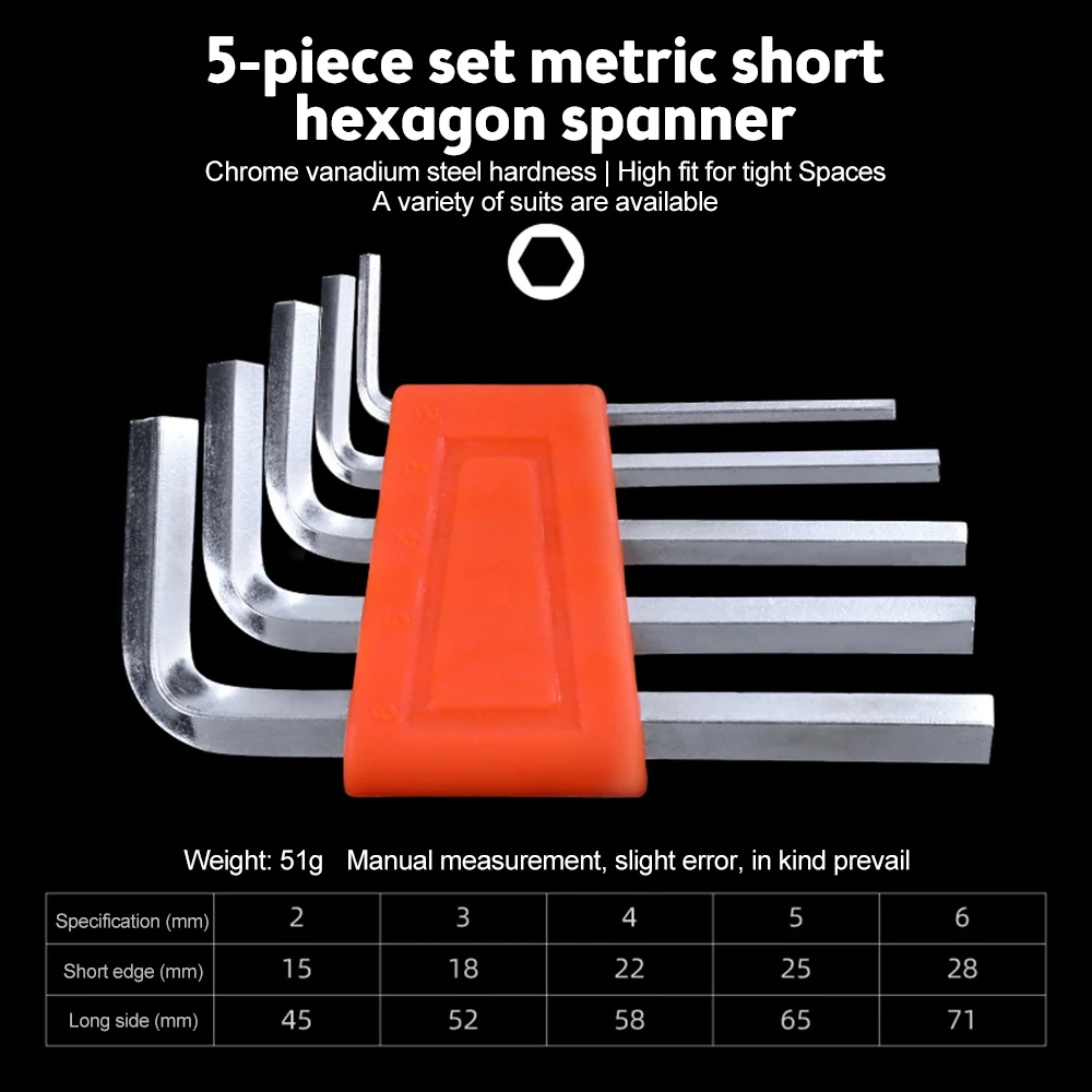 5/8/11 Pcs Allen Wrench Metric Wrench Inch Wrench L Wrench Size Allen Key Short Arm Tool Set Easy To Carry In The Pocket