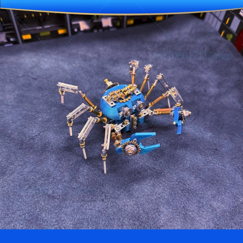 Mechanical crab steampunk style assembly model creative handmade puzzle building block  tabletop ornament gift