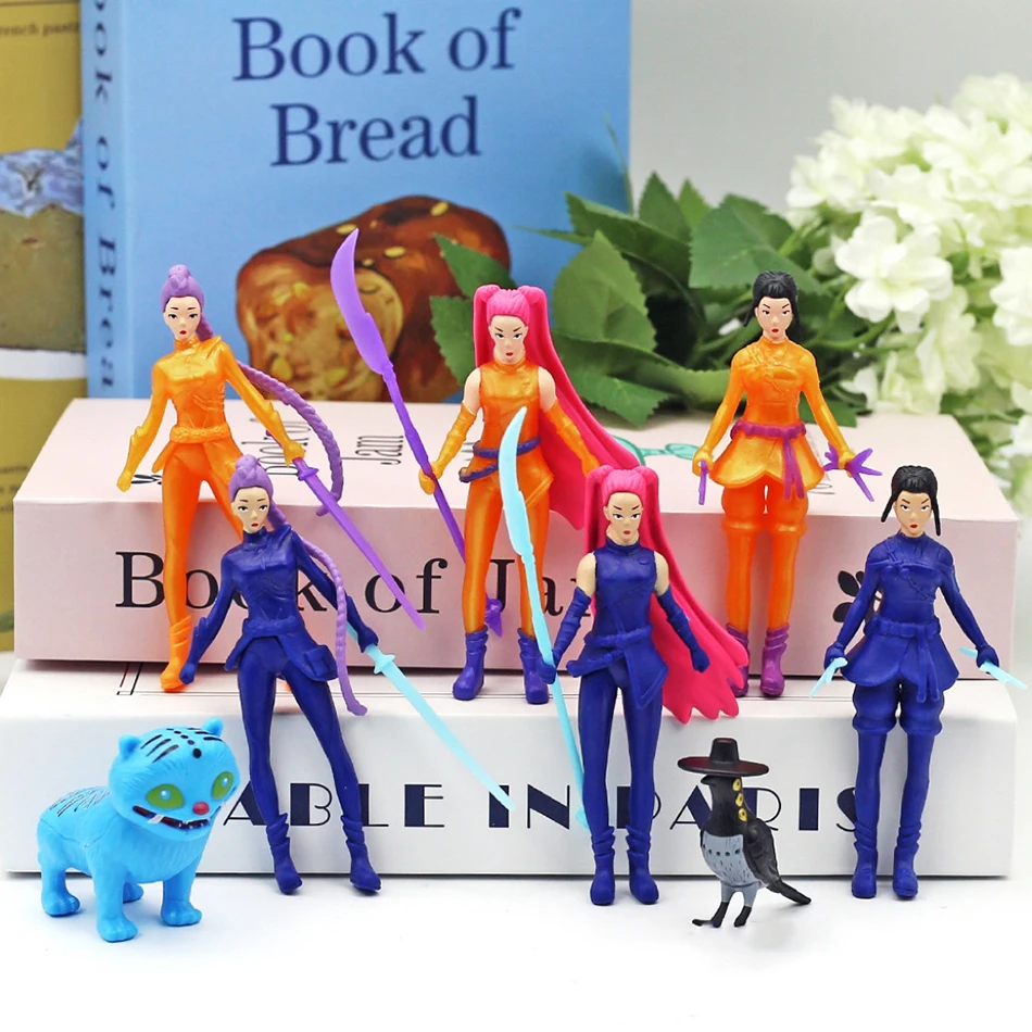 Kpop شيطان الصيادين أنيمي الشكل اللعب لطيف البلاستيكية سطح المكتب جمع عمل نموذج لجسم لعب الاطفال عيد ميلاد الديكور لعبة الهدايا