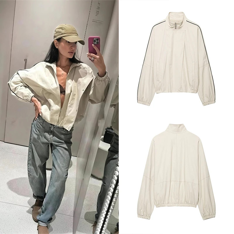 Guobioziy Women's Casual Aviator Jacket 2026 Spring-Autumn Western Fashion Trend Daily Slim Luxury Punk Classic Street Style