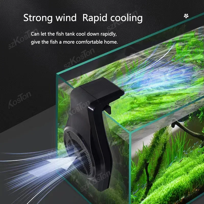 1Pcs Aquarium Fish Tank Cooling Fan System Chiller Control Reduce Water Temperature Fan Set Cooler Aquarium Cooling Fans