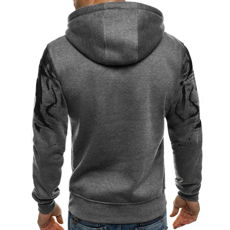 Men's Hoodie Fashion Print Camo Pullover Hooded Outdoor Casual Jogging Hooded Top Personalized Pullover