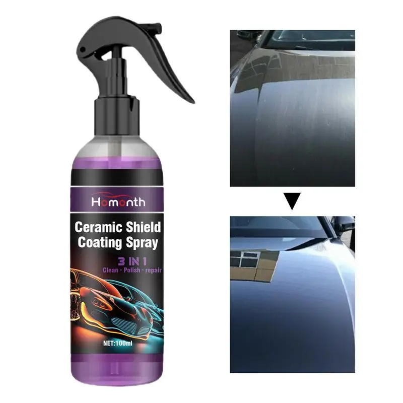 3 In 1 Hydrophobic Cleaner Multi-Functional Coating Renewal Agent Car Coating Agent Spray High Protection Quick Coating Spray