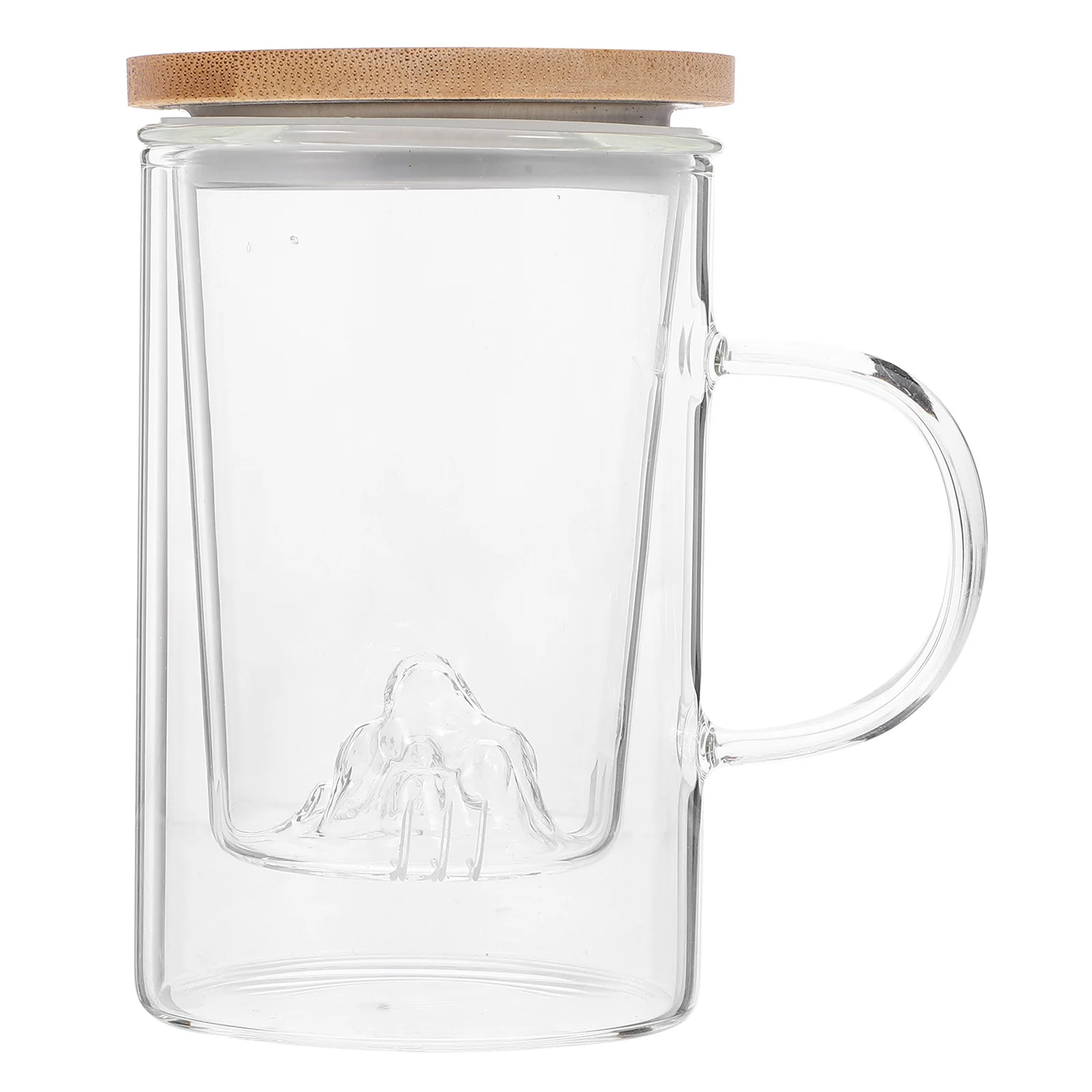 

Glass Tea Infuser Cup 500Ml Double Layer Borosilicate Heat Resistant Clear Steeping Mug For Home Office Loose Leaf Flower