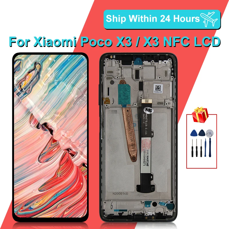 

6.67" For Xiaomi Poco X3 LCD Touch Screen Digitizer Assembly For Xiaomi Poco X3 NFC Display M2007J20CG Replacement Parts Best