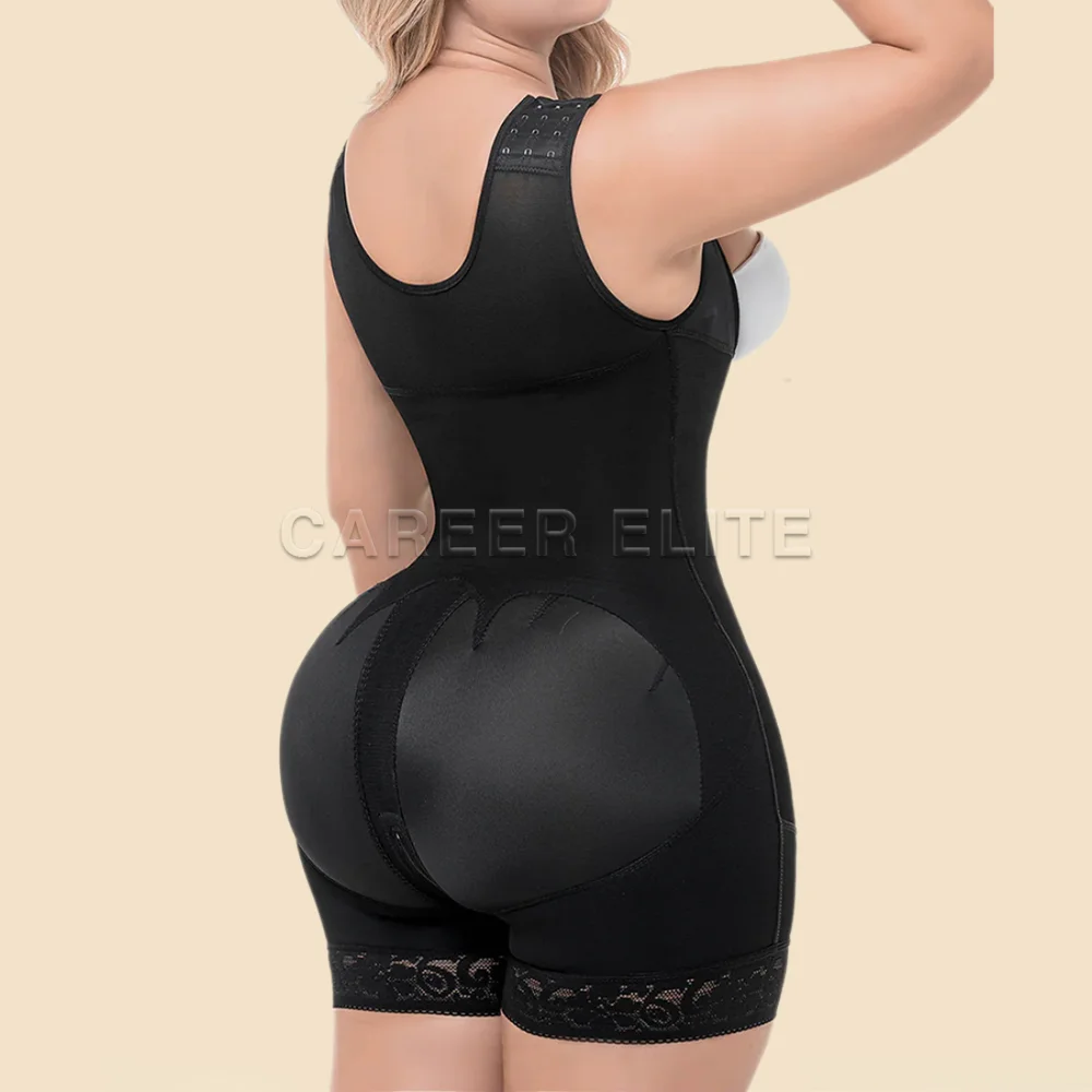 Womens Faja Shaper Modeling Tummy Control Shapewear Reducing and Shaping Girdles Open Bust Crotch Zipper Bodysuits Stage 2/3