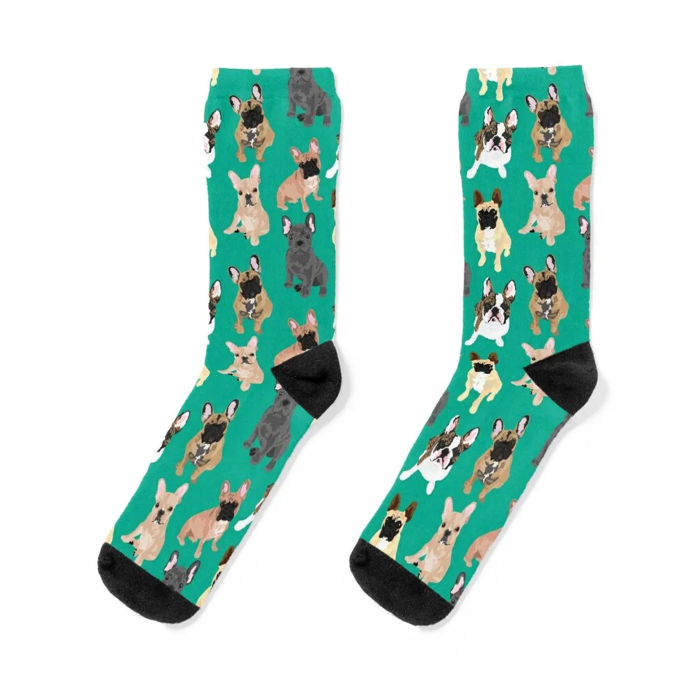 

French bulldog Socks Stockings compression Rugby winter thermal Men's Socks Luxury Women's