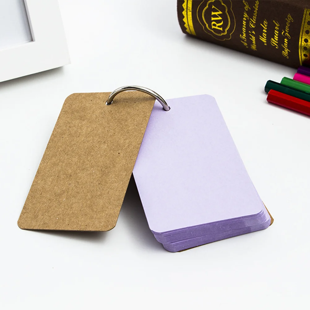 6 قطعة 9x5.5 سنتيمتر بطاقة فلاش الوسادة إعادة الملء بطاقات فارغة سهلة الحمل دفاتر للفصول الدراسية الواجبات المنزلية مكتب المذكرات الأبجدية محو الأمية #2