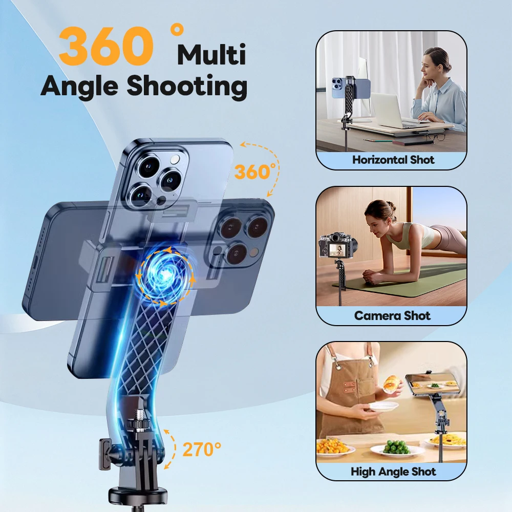 Trépied perche à selfie Bluetooth, support de téléphone pliable, conception de mini porte-clés, adapté aux téléphones intelligents Apple, Android et autres