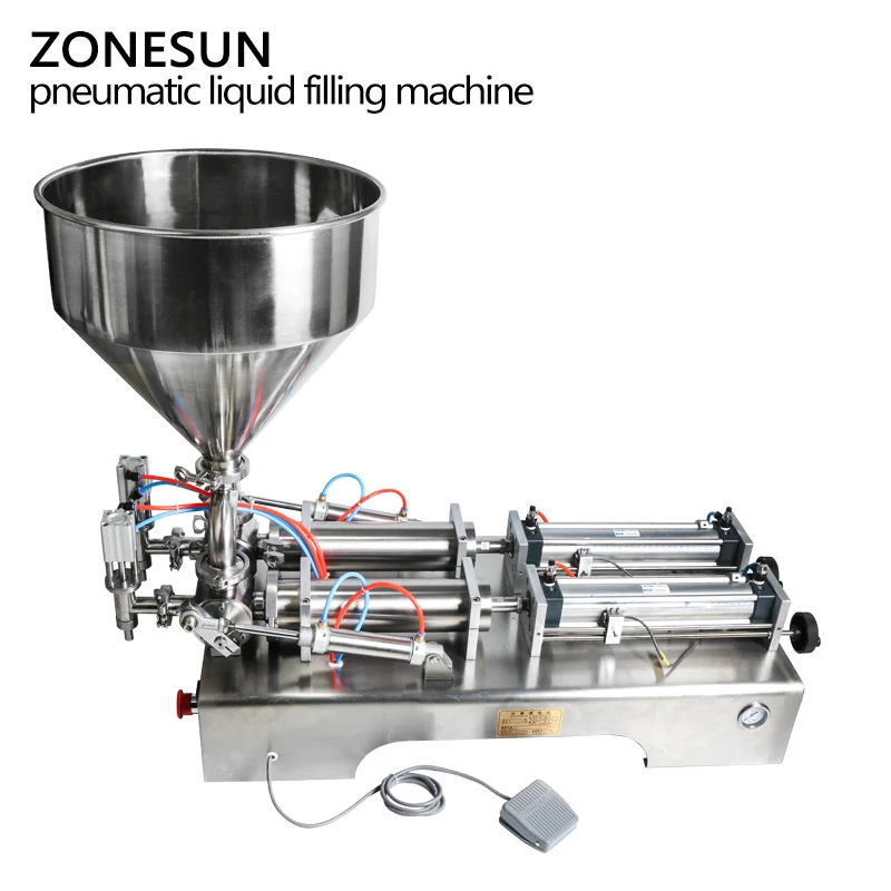 ZONESUN Pneumatic Filling Machine Cream Shampoo Lotion Honey Paste gel aseptic peanut butter aerosol Liquid Filling Machine