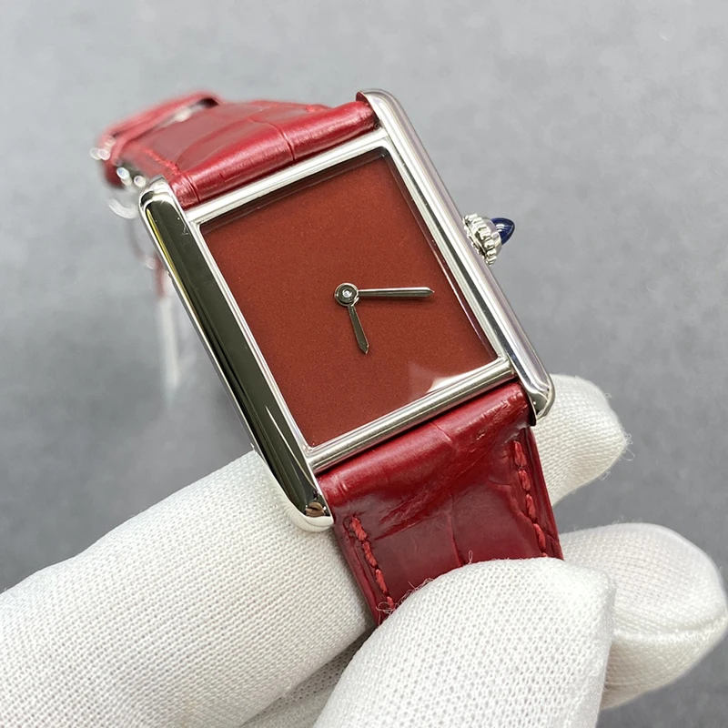2026 Luxury Brand Women's Fashion Watch Automatic Mechanical Quartz Watches High Quality Red Couple Style Leather Watches