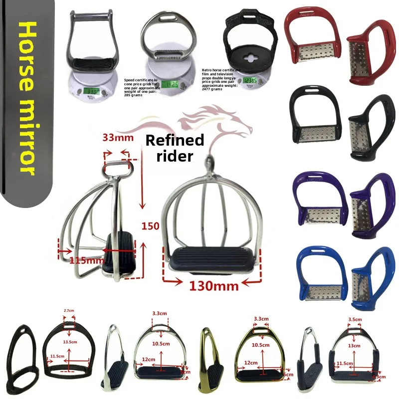 

Saddle harness accessories electroplated stainless steel safety stirrup riding supplies