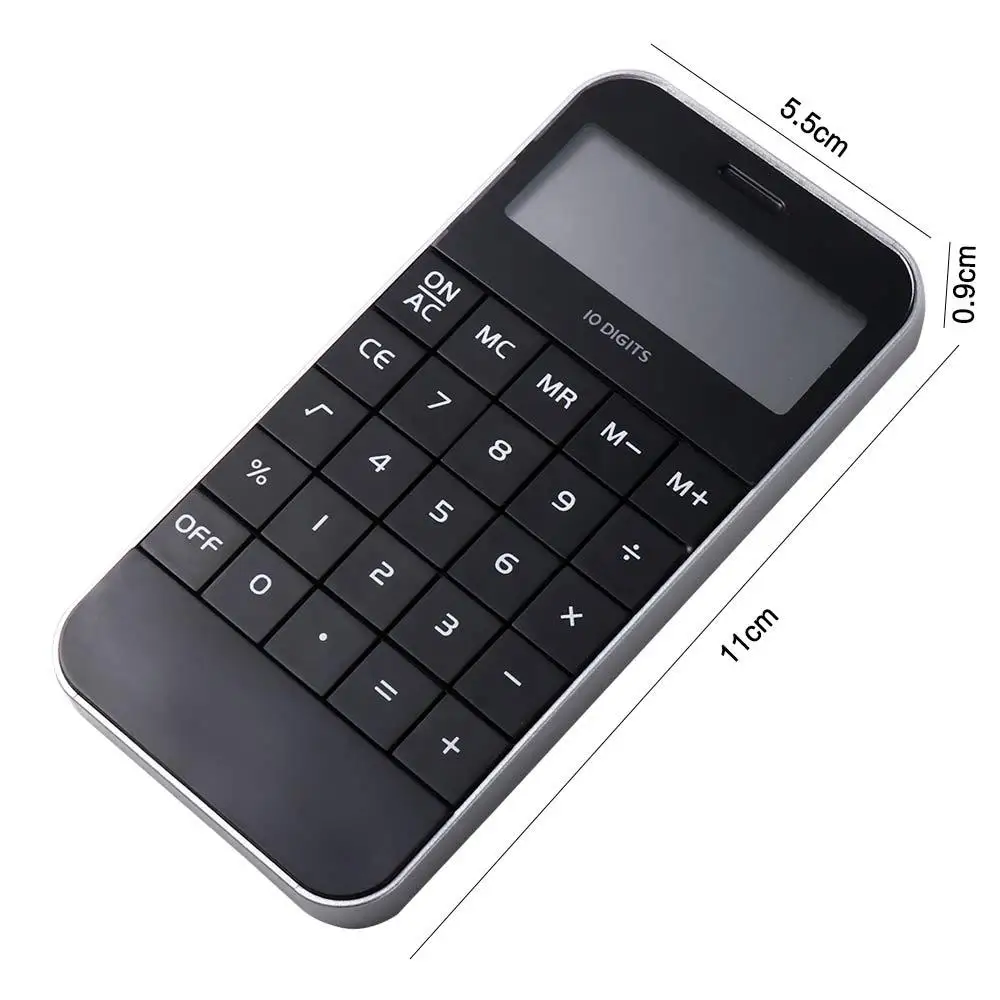 Portátil Pocket Calculator para Student, Eletrônico preto e branco, Promocional e barato
