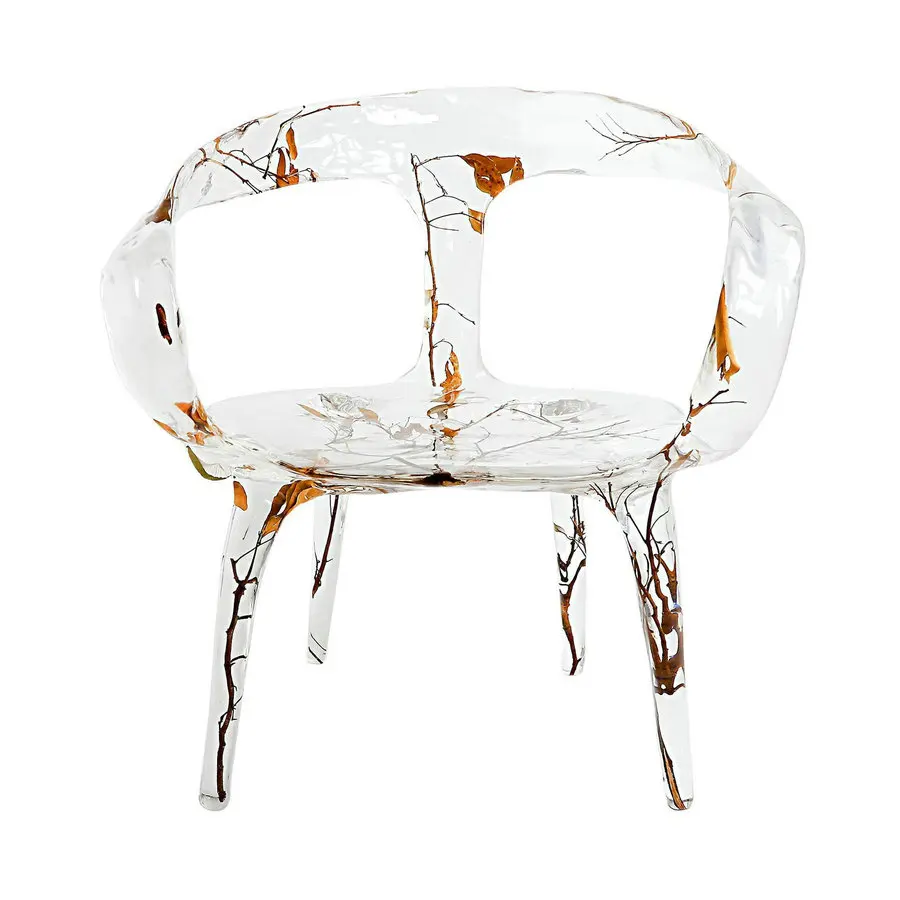 ※w Luxury Crystal Resin Transparent Crystal Armchair Tea Table Master Chair Stackable Commercial Furniture Dining Chair for Sale