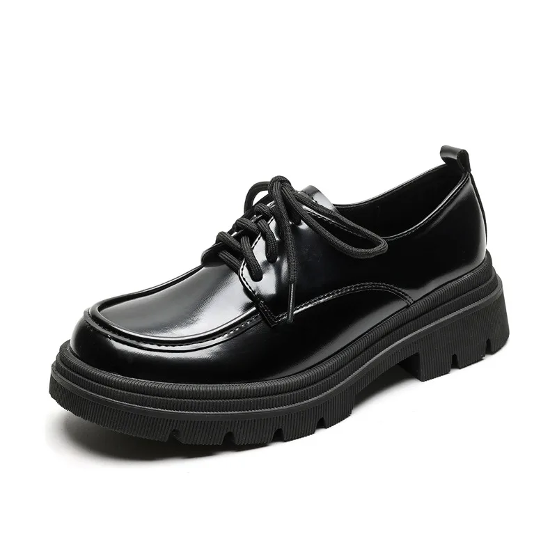 

Heel Slip-On Women's loafers Platform Cross Bule Wide Fat Feet Commute Single oes Faionable Flats Shoes Comfortable Slip-On