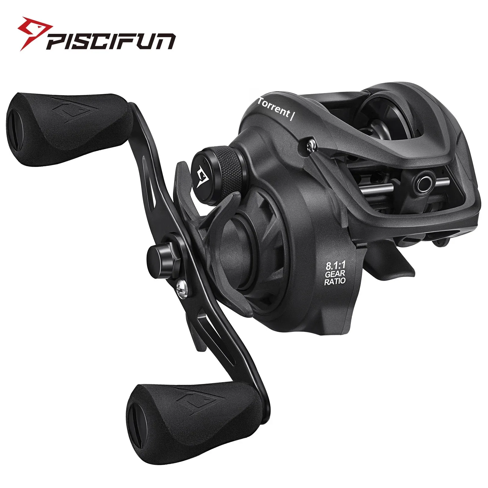 Piscifun Torrent II 100 Baitcasting Fishing Reel Carbon Fiber Drag Baitcasters 6.6:1/8.1:1 Magnet Braking System Casting Reel 