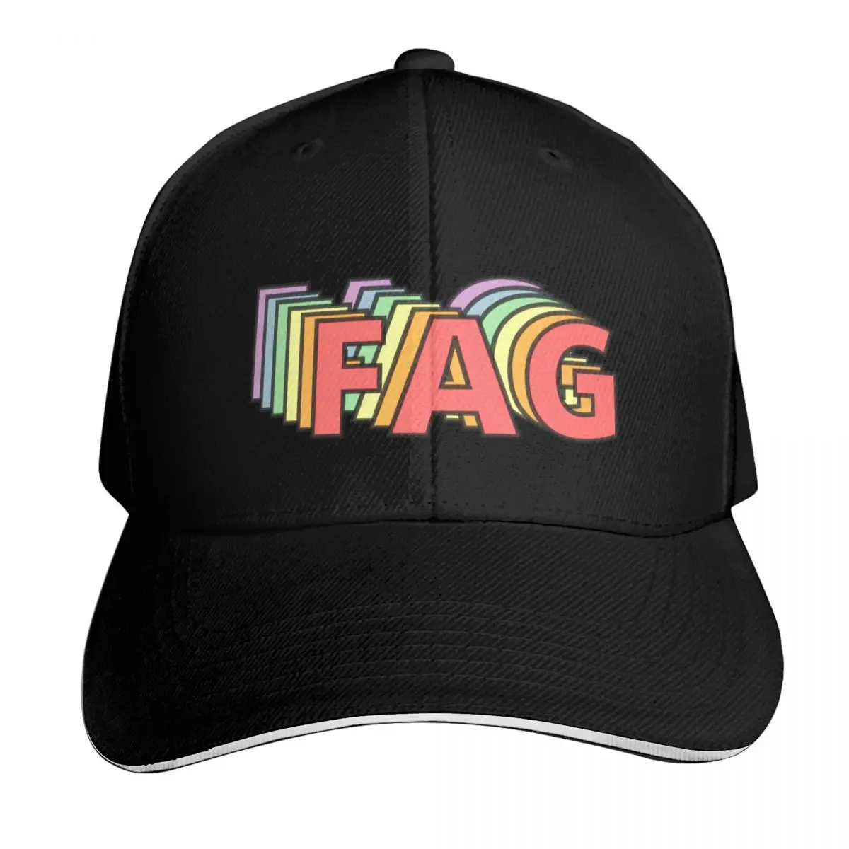 

Pastel rainbow faggot Baseball Cap Trucker Cap custom Hat Bobble Hat Thermal Visor For Women Men's