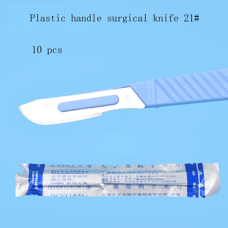 Kaiyuan Steriel Plastic Handvat Chirurgisch Mes Nr. 11 Mes, Dubbele Ooglid Cosmetische Plastische Chirurgie Chirurgische Tool, Wegwerp Bla