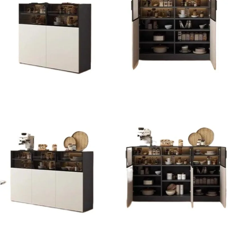 Aluminum alloy dining side cabinet, sweeping robot storage cabinet, glass entrance cabinet