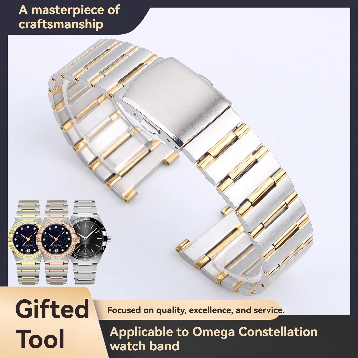 Omega Watch Constellation - 23x14mm, 17x11mm Stainless Steel Watch Bands
