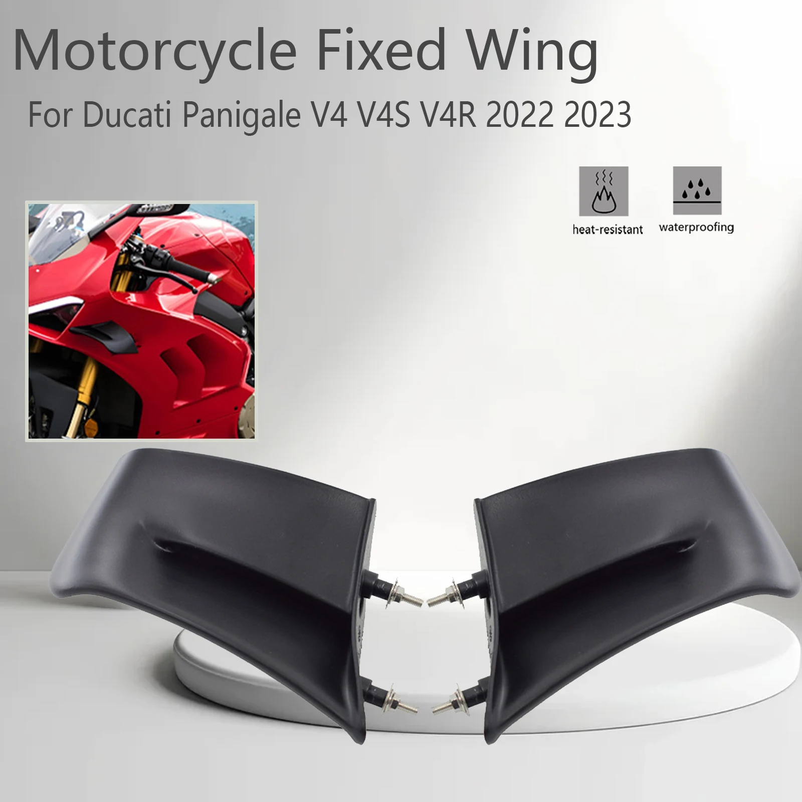 

New For Ducati Panigale V4 V4S V4R 2022 2023 2024 Motorcycle Accessories Winglets Side Panels Fairing Fixed Wing