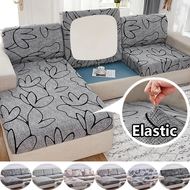 1pc Polyester Printed Sofa Slipcover Non-slip Stretch Sofa Cover for Bedroom Office Living Room Home Decor Furniture Protector