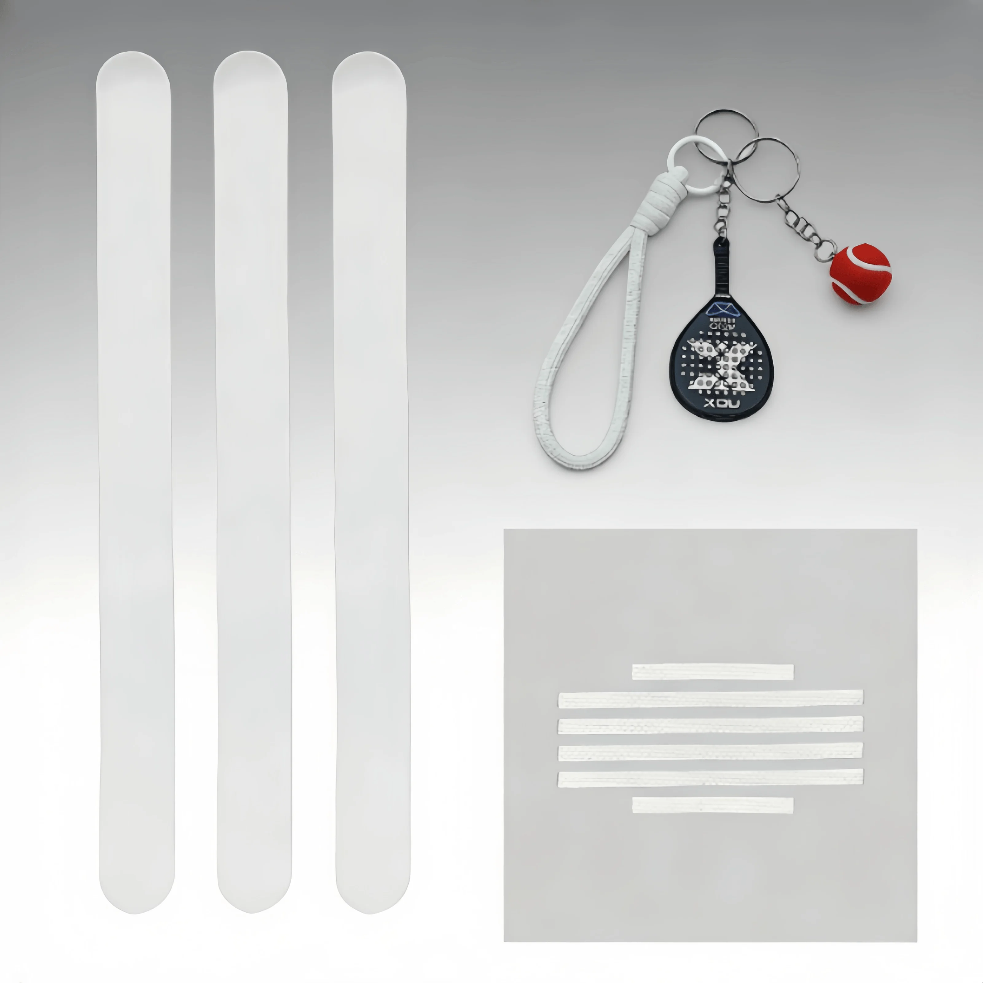 

Набор для любителей тенниса Nox, 3 предмета: лента для головы, фрикционные накладки, мини-брелок для теннисной ракетки, нескользящая прочная защита для ракеток