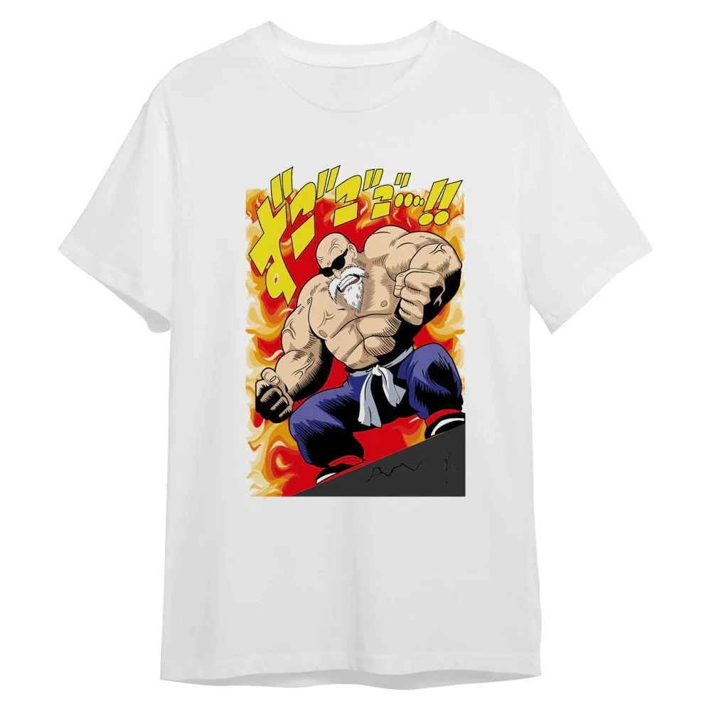 Dragon Ball Master Roshi Kame Sennin Japanese Anime Printing T-shirt Men's Clothing Women's T-shirt 2026 Summer Cotton T Shirt