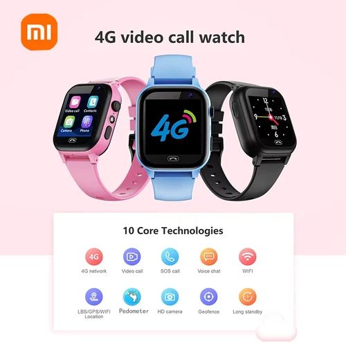 Imagen 2 del producto Reloj inteligente Xiaomi para niños, 5G, ubicación GPS, videollamada, tarjeta Sim, cámara para niños, actualización impermeable SOS para niños y niñas, agregar auricular