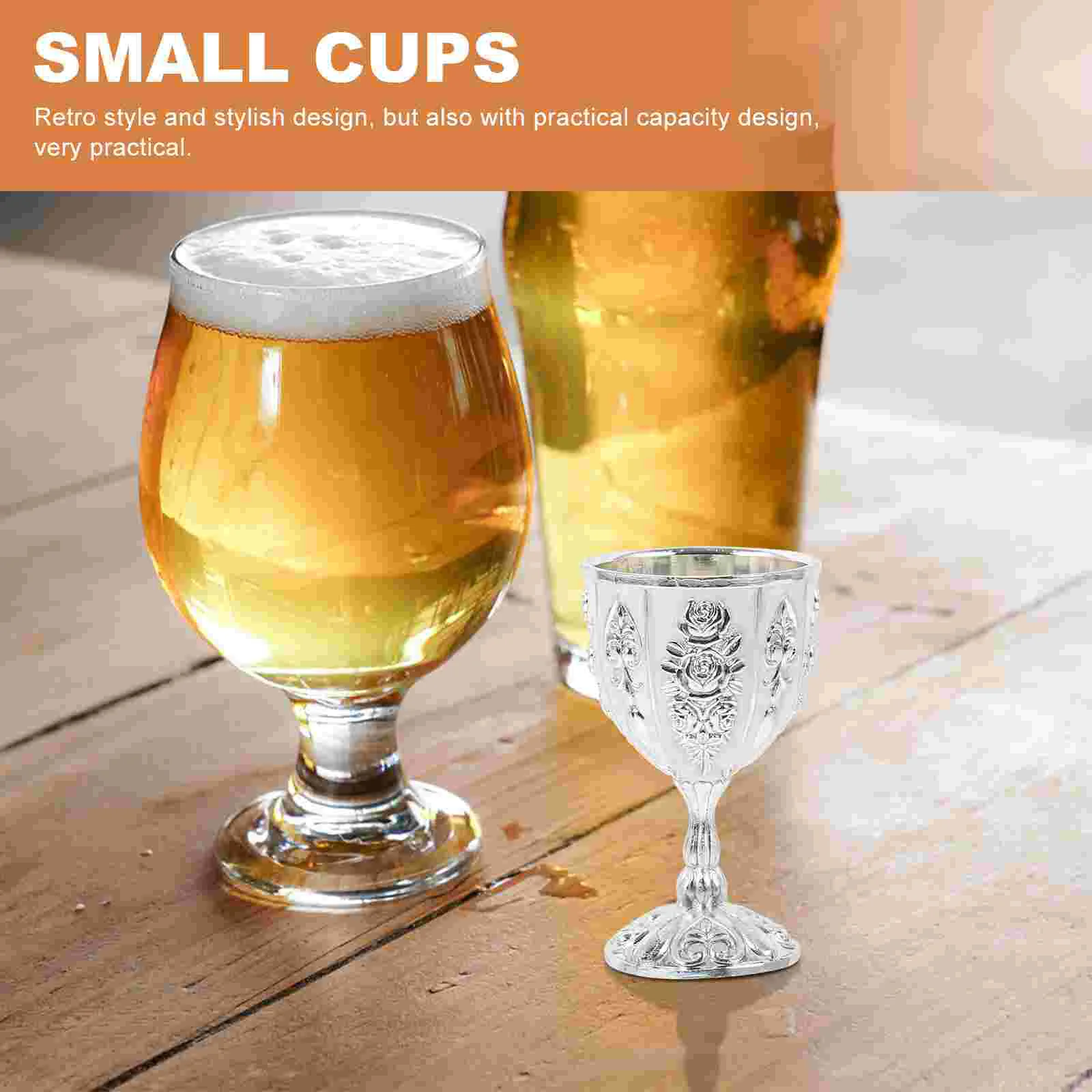 4 Gobelets En Bois Vintage - Verres à Vin Et Café Rétro Chalice 150ml