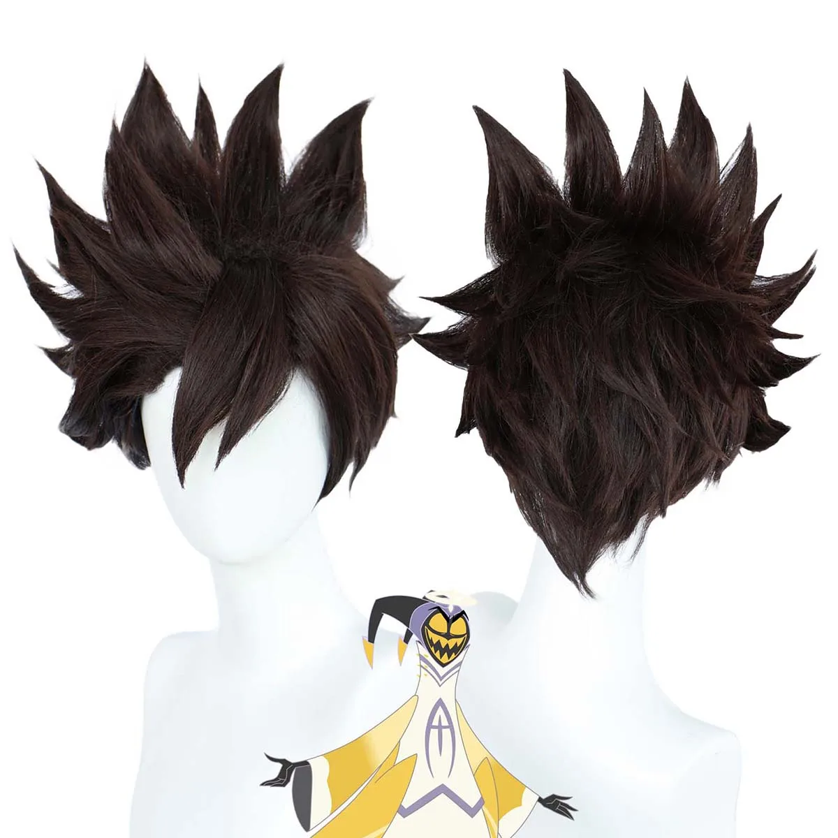 애니메이션 파티 남자 Cos Adam 코스프레 합성 머리 검은 가발