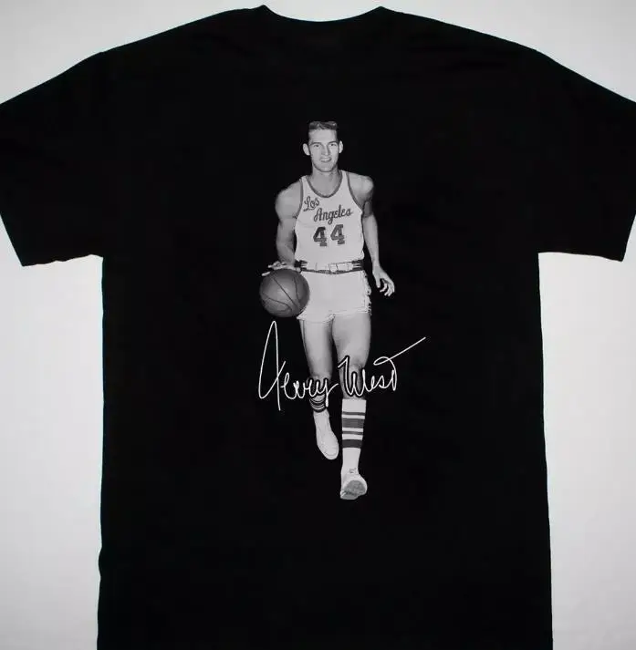 

Jerry West signed T-shirt black short sleeve All sizes For Independence Day