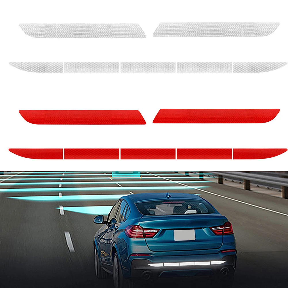 Decal Safety Stickers Waterproof 7PCS Bumper Car Lightweight PET Tape Car Bumper Reflective Stickers Anti-collision Tape