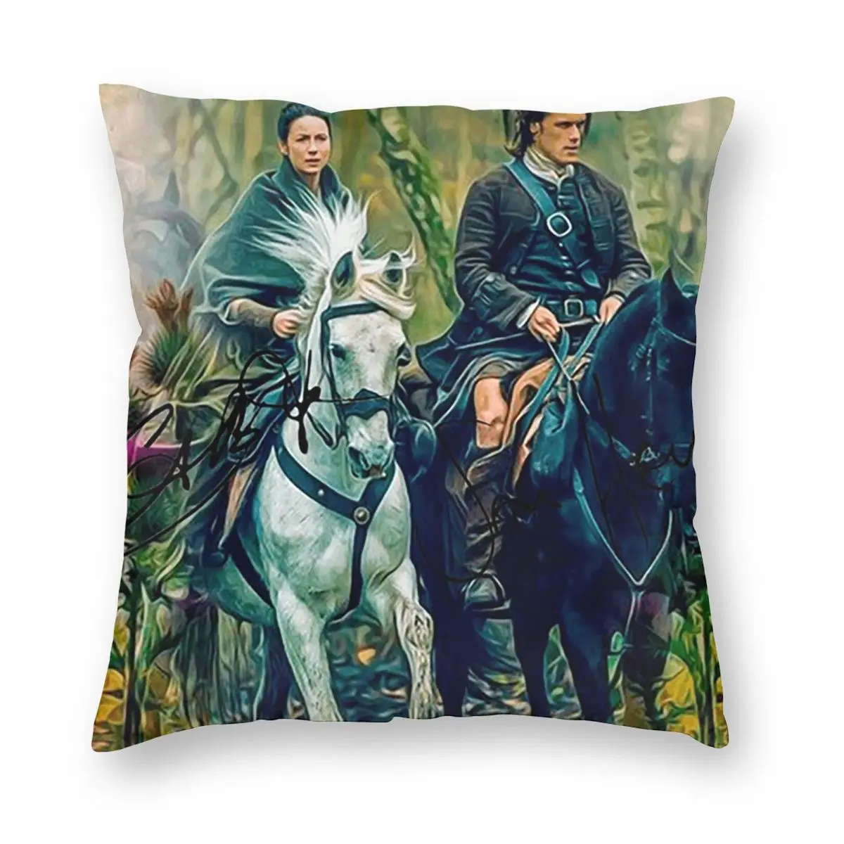 TV Series Outlander Movie Square Pillowcase Pillow Cover Cushion Decor Comfort Throw Pillow for Home Bedroom