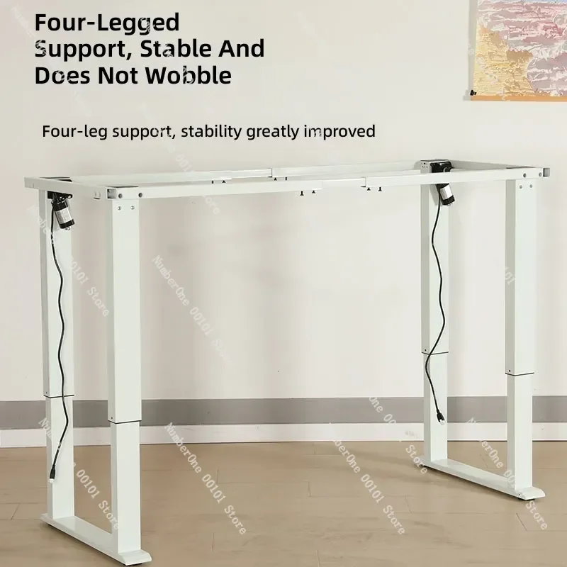 Smart Dual Motor Electric Standing Desk Frame 4 Legs Adjustable Height Table Base Ergonomic Workstation DIY Kit for Home
