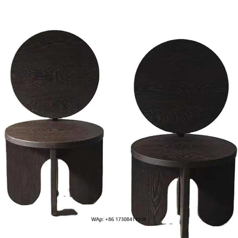 Coffee Shop Chair Log Fashion British Designer Black Chair