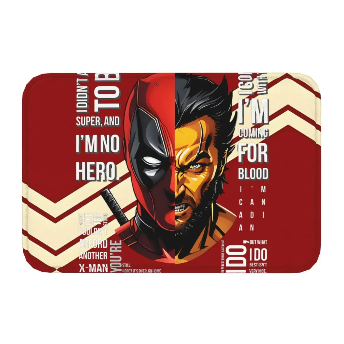 Deadpool & Wolverine Non-slip Doormat Living Room Mat Popular Movies Floor Carpet Entrance Door Rug Home Decor