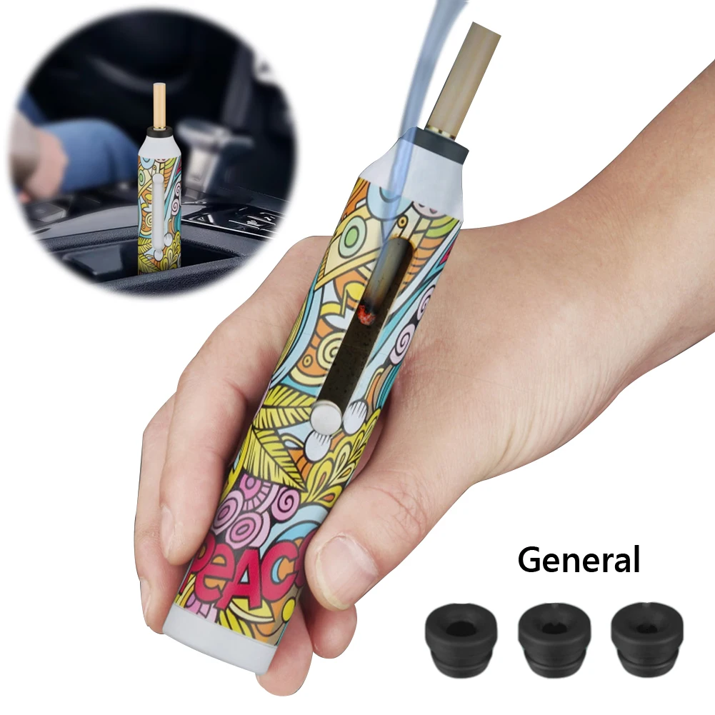 Mini ที่เขี่ยบุหรี่แบบพกพา Multi-Function ที่เขี่ยบุหรี่รถทนไฟกลางแจ้งผู้ถือบุหรี่พร้อมแปรงที่เขี่ยบุหรี่บุหรี่สําหรับ Camping