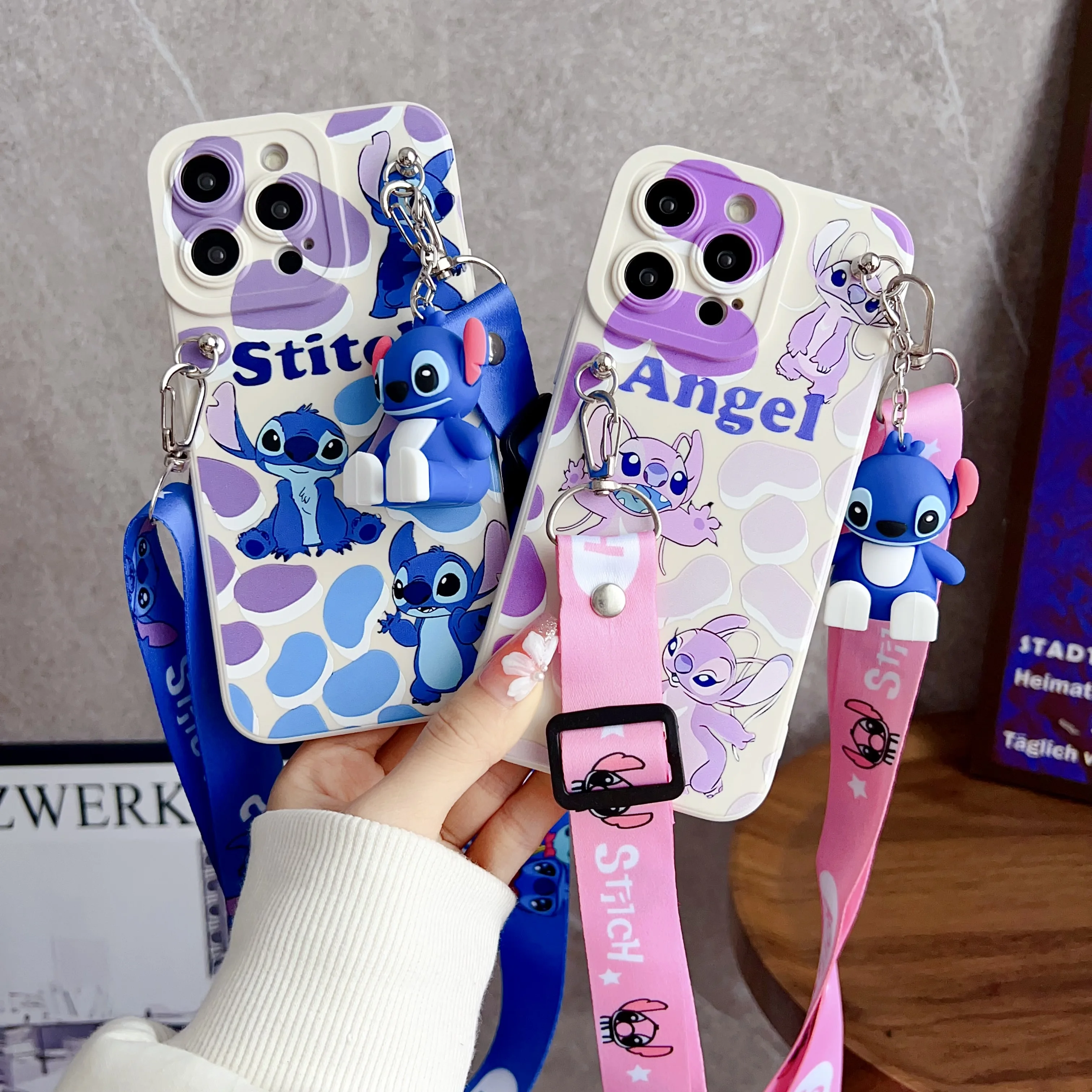 Plaid Stitch Case With Holder Rope For Huawei P20 30 40 lite Pro Y9s Prime Mate 10 20 lite Y70 Y61 Y91 Honor X7A X8A X5 X9