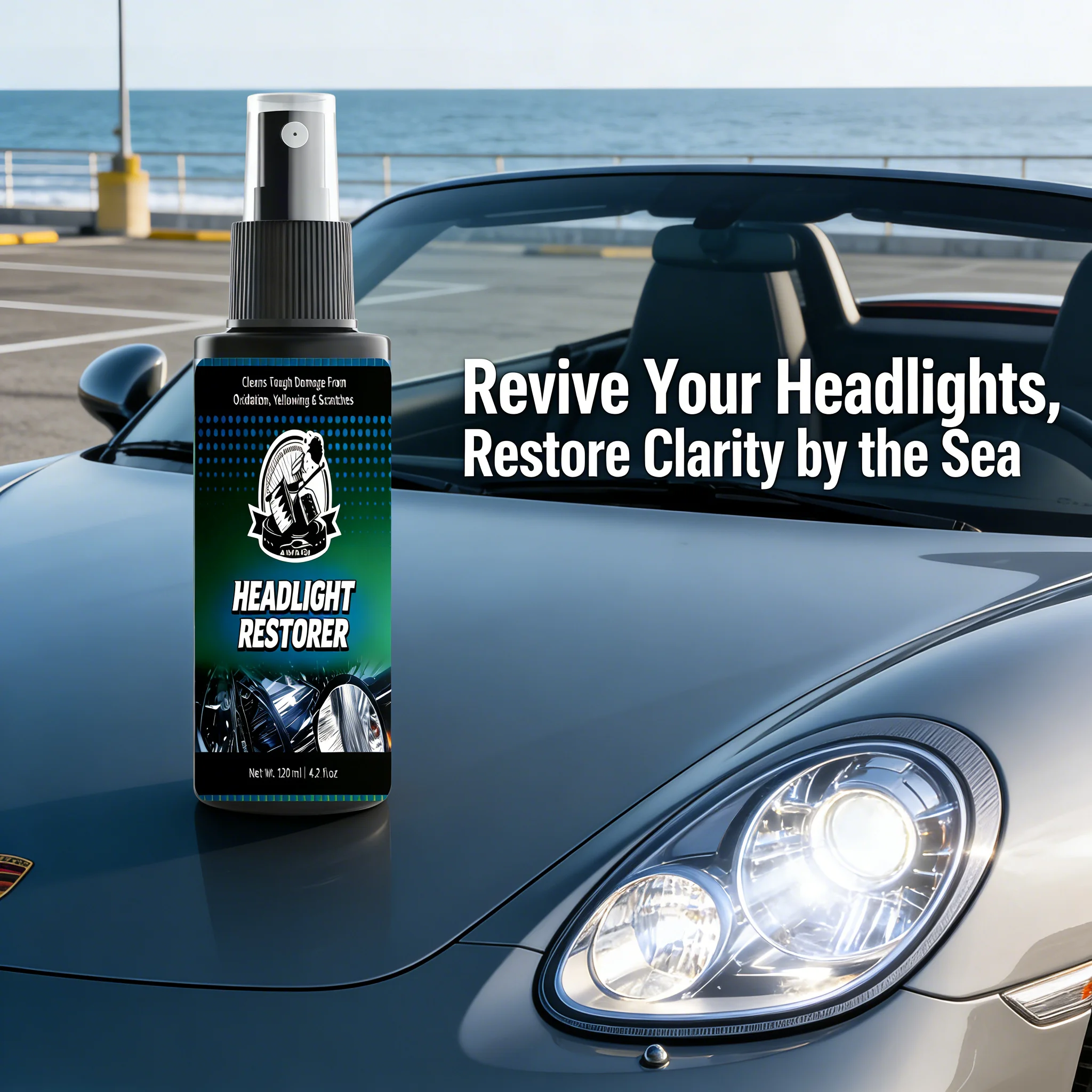 Auto Headlight Polish Repair Cream - Removes Haze & Oxidation, Restores Clear Lenses, Easy DIY Repair for All Car Headlight Cove