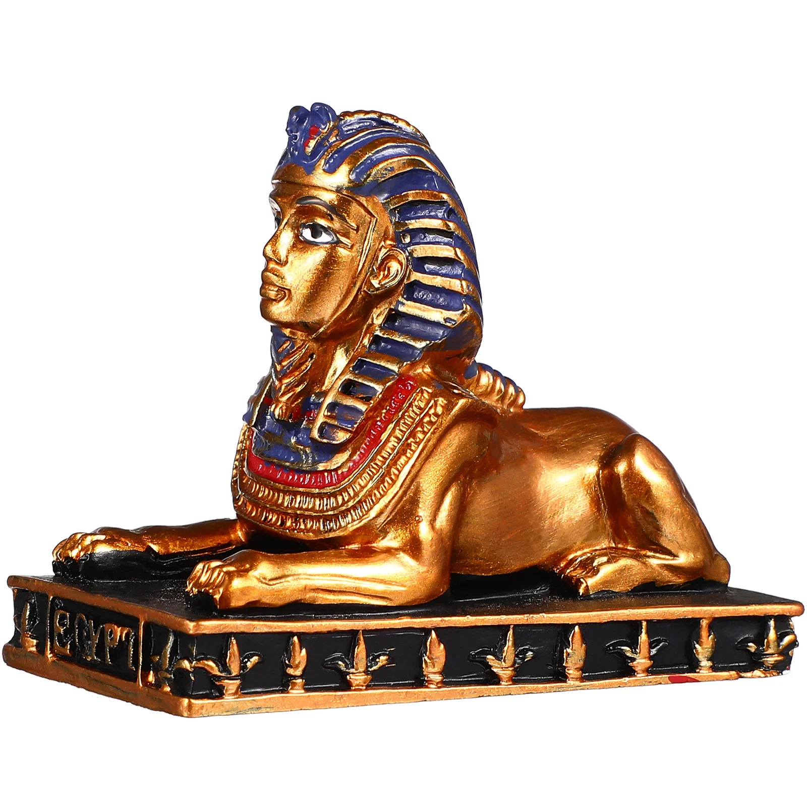 Sphinx Miniture Decoration Vintage Photo Prop Café Adornment Home Resin Ornament Teaching Gold